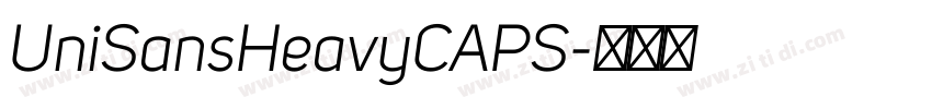 UniSansHeavyCAPS字体转换