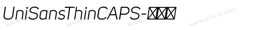 UniSansThinCAPS字体转换