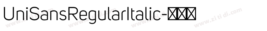 UniSansRegularItalic字体转换
