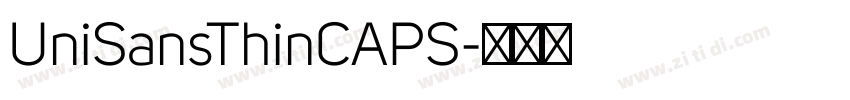 UniSansThinCAPS字体转换