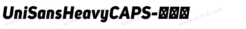 UniSansHeavyCAPS字体转换