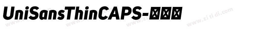 UniSansThinCAPS字体转换