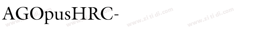 AGOpusHRC字体转换