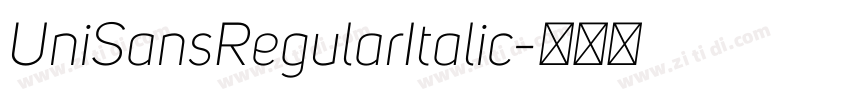 UniSansRegularItalic字体转换