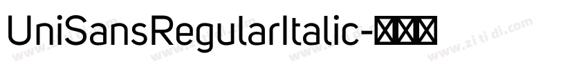 UniSansRegularItalic字体转换