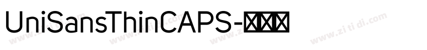 UniSansThinCAPS字体转换