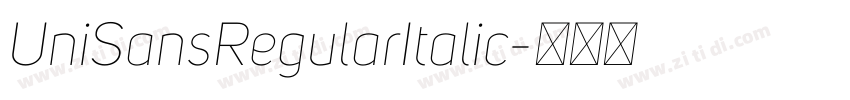 UniSansRegularItalic字体转换