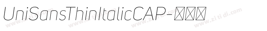 UniSansThinItalicCAP字体转换