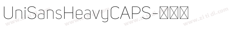 UniSansHeavyCAPS字体转换