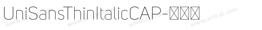 UniSansThinItalicCAP字体转换