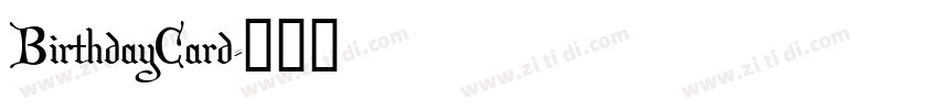 BirthdayCard字体转换