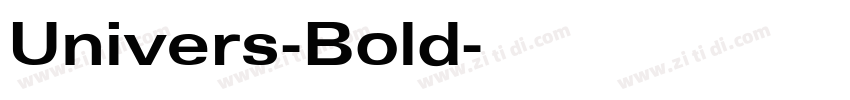 Univers-Bold字体转换