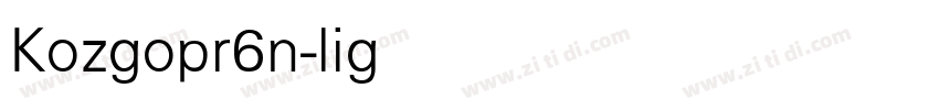 Kozgopr6n-light字体转换