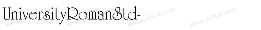 UniversityRomanStd字体转换