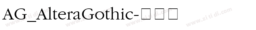 AG_AlteraGothic字体转换