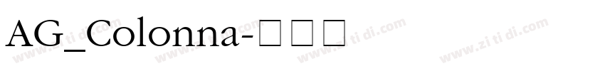 AG_Colonna字体转换