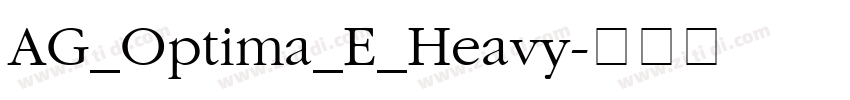 AG_Optima_E_Heavy字体转换