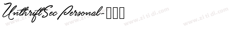 UnthriftSecPersonal字体转换
