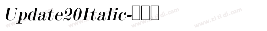 Update20Italic字体转换