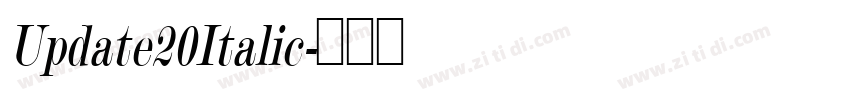 Update20Italic字体转换