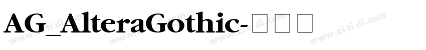 AG_AlteraGothic字体转换