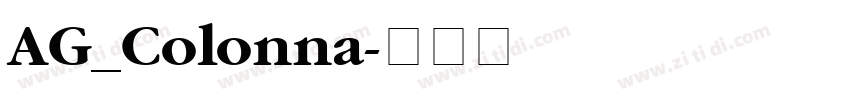 AG_Colonna字体转换