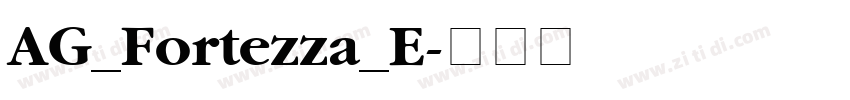 AG_Fortezza_E字体转换