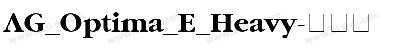 AG_Optima_E_Heavy字体转换