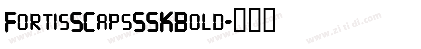 FortisSCapsSSKBold字体转换