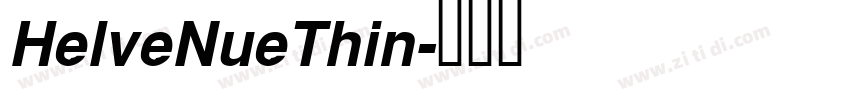 HelveNueThin字体转换