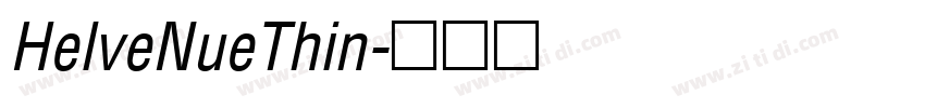 HelveNueThin字体转换