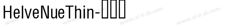 HelveNueThin字体转换