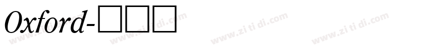 Oxford字体转换