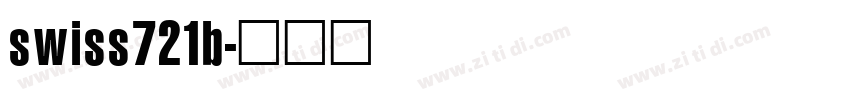 swiss721b字体转换