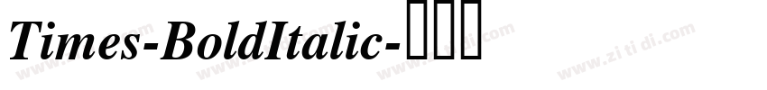 Times-BoldItalic字体转换