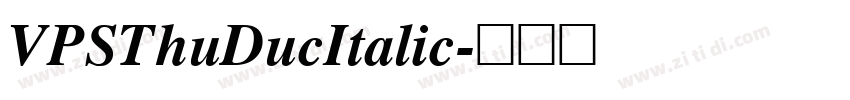 VPSThuDucItalic字体转换