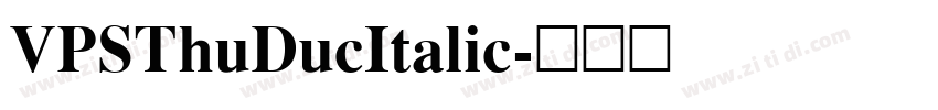 VPSThuDucItalic字体转换