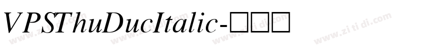 VPSThuDucItalic字体转换
