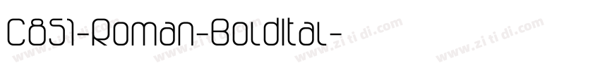 C851-Roman-BoldItal字体转换