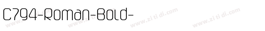C794-Roman-Bold字体转换