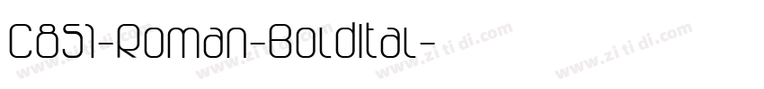 C851-Roman-BoldItal字体转换