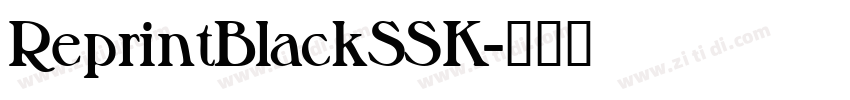 ReprintBlackSSK字体转换