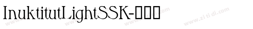 InuktitutLightSSK字体转换