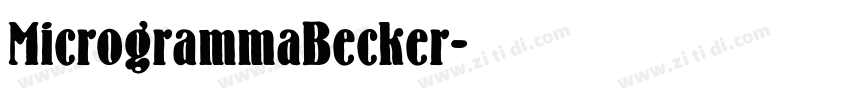 MicrogrammaBecker字体转换
