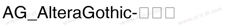 AG_AlteraGothic字体转换