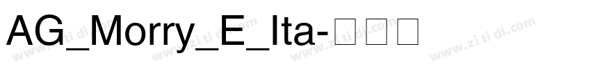 AG_Morry_E_Ita字体转换