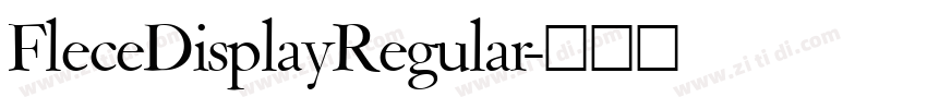 FleceDisplayRegular字体转换