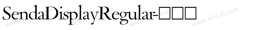 SendaDisplayRegular字体转换
