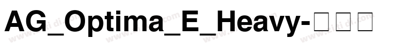 AG_Optima_E_Heavy字体转换