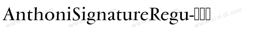 AnthoniSignatureRegu字体转换